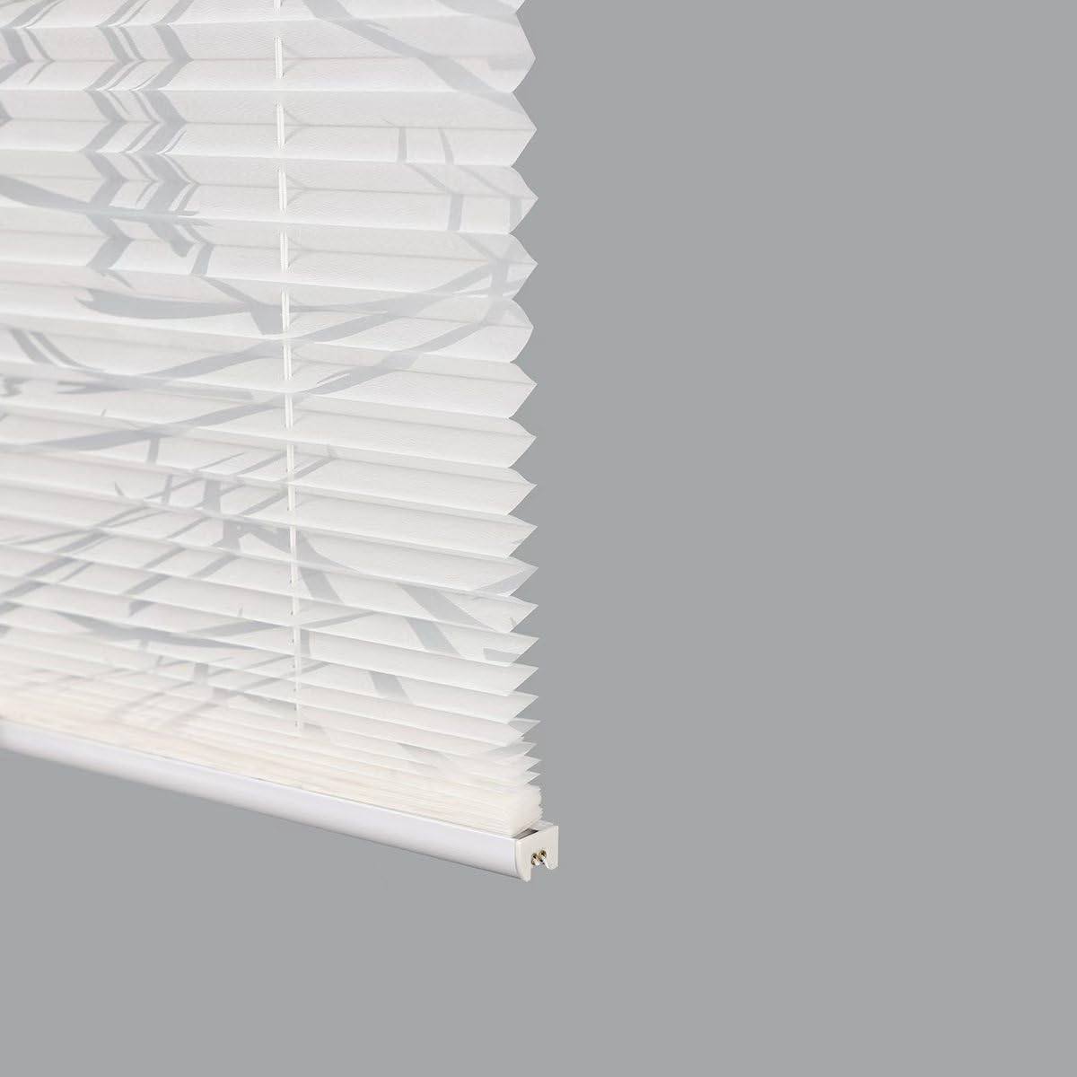 K-Home Plissee Klemmfix 65x210 cm Weiß Streifen Ausbrenner