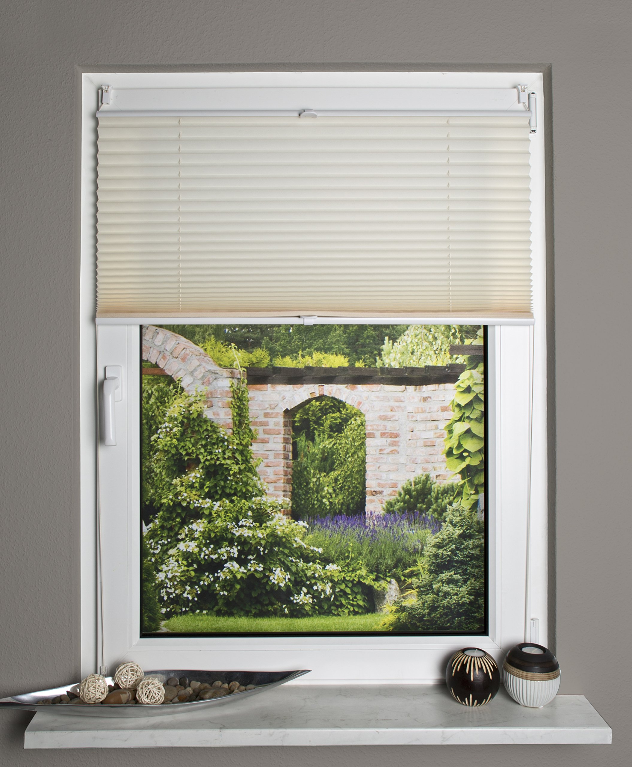 Home Fashion Plisseerollo Up&Down weiß 100x130 cm