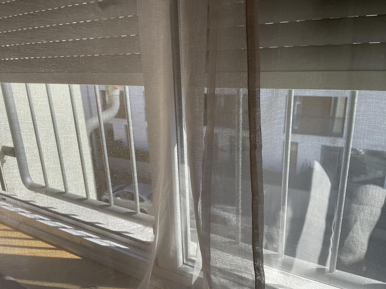 Topfinel Gardinen Vorhänge Voile Weiß 140x245 cm 2er Set