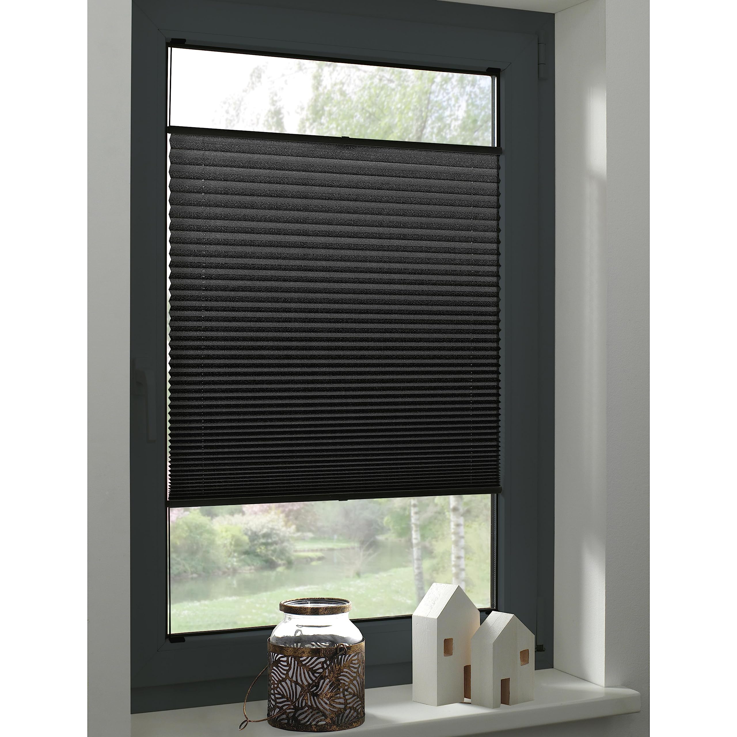 GARDINIA Plissee Concept Tageslicht Plissee 80x130 cm Schwarz