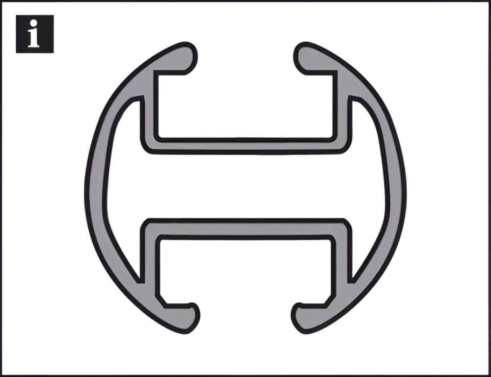 Gardinia Chicago Schienenverbinder 20 mm Aluminium Metall
