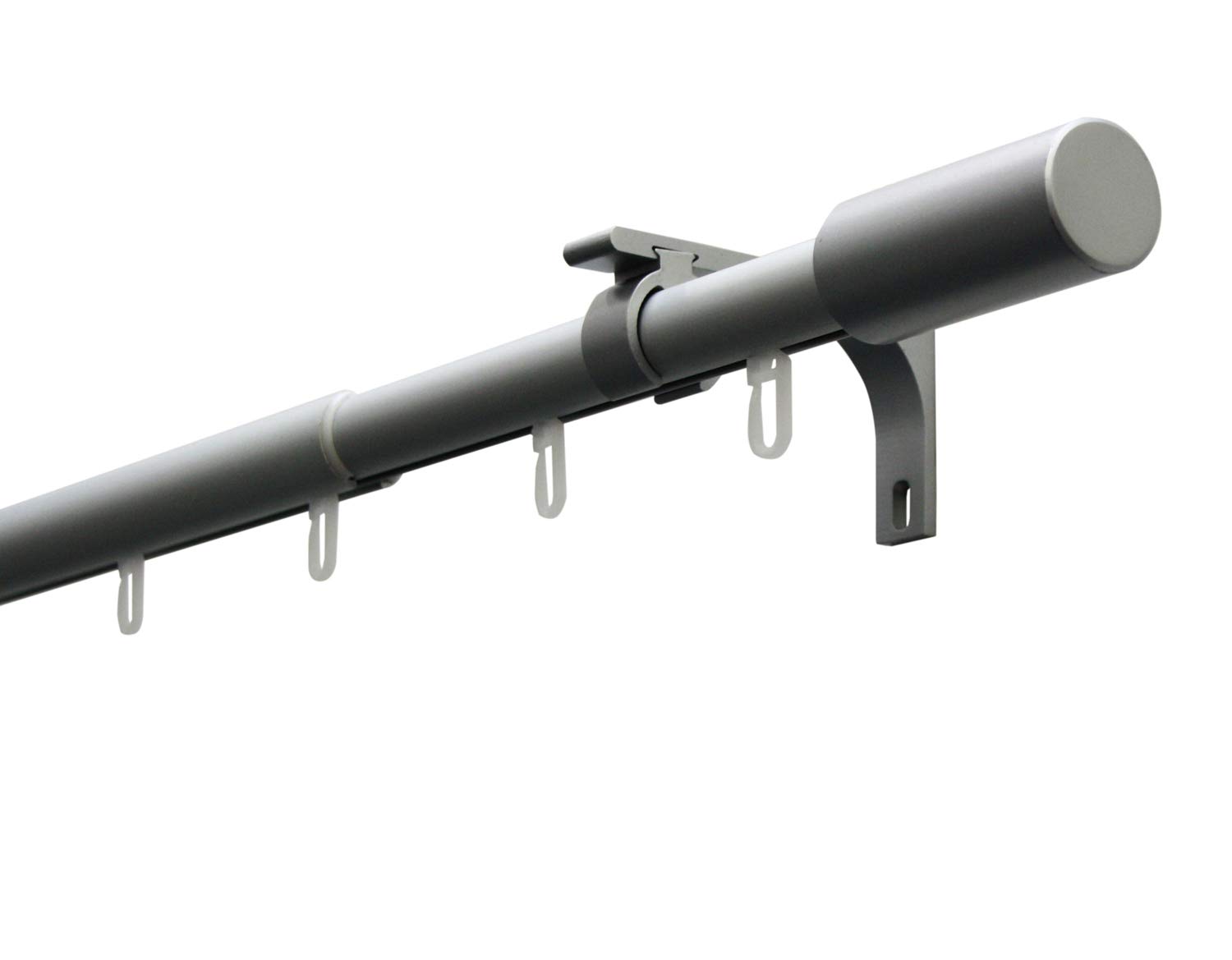 Gardinia Denver Gardinenstangen Set 190-360 cm Aluminium 1-läufig