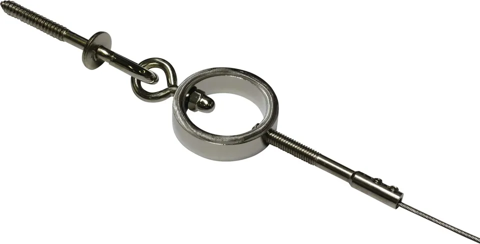 GARDINIA Chicago Seilspanngarnitur Ring chrom 5 m Metall