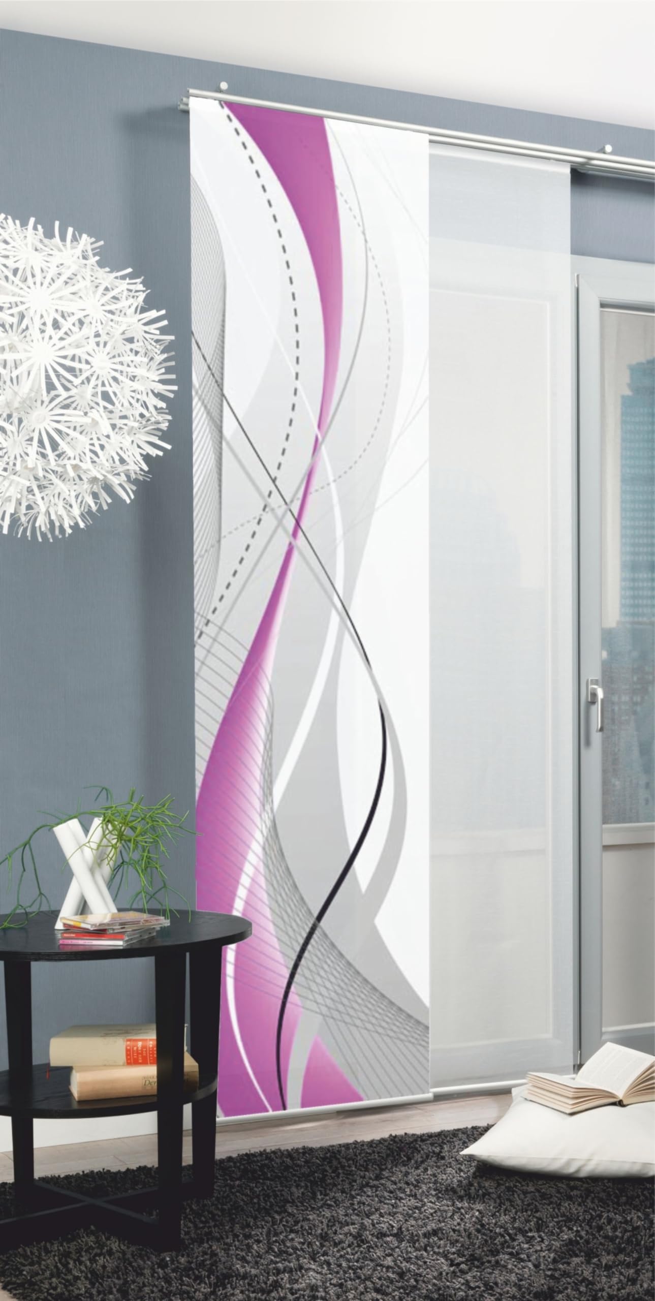 Home Fashion Carlisle Schiebegardine 60x245 cm Petrol