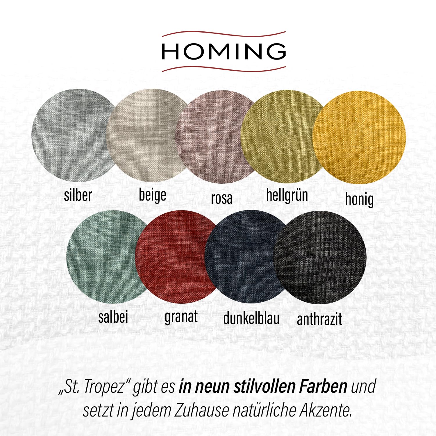 Homing St. Tropez Kissenhülle 40x40 dunkelblau Leinen-Optik