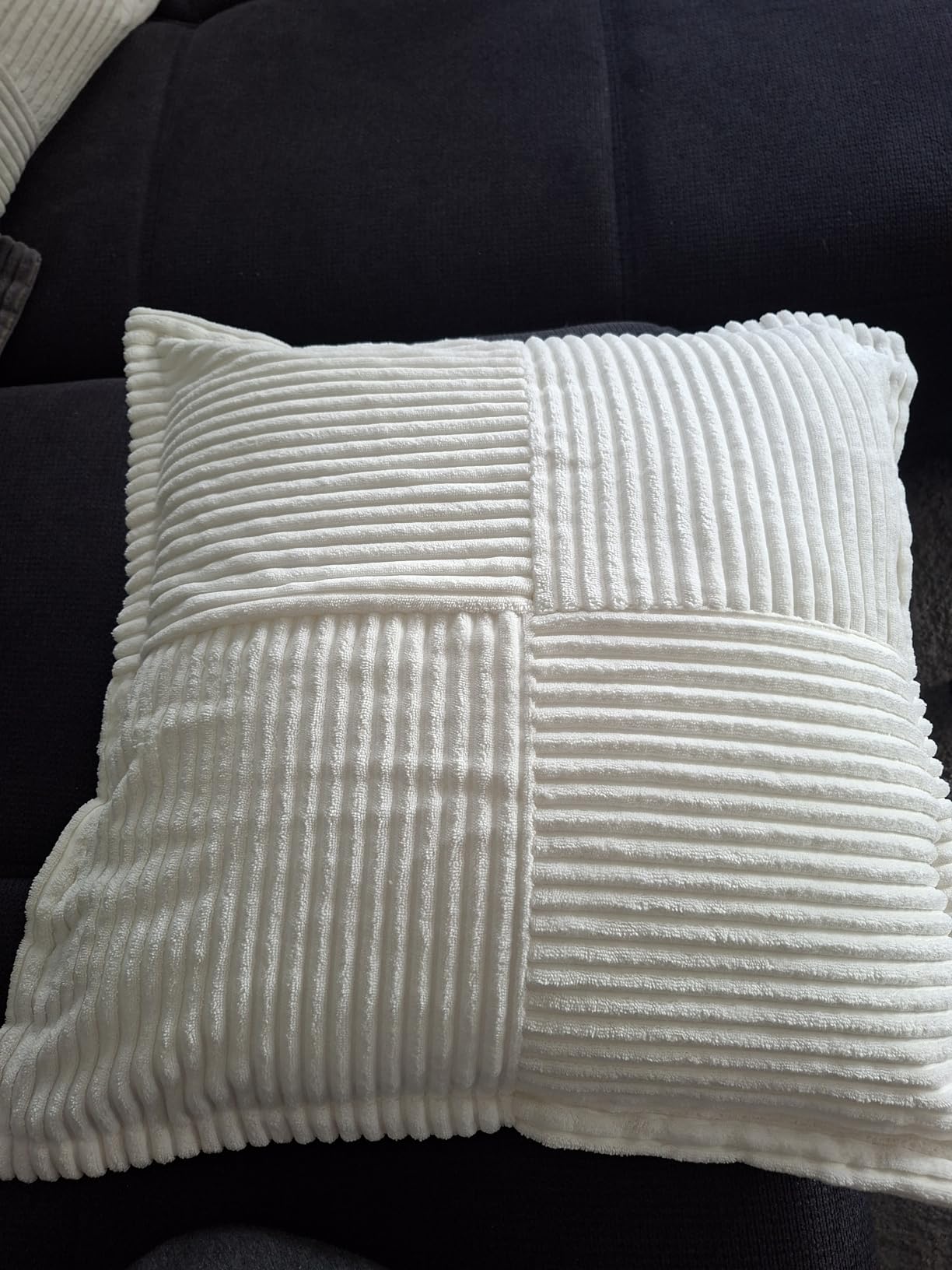 Topfinel Kissenbezüge Kordsamt Beige 40x40 cm 2er Set