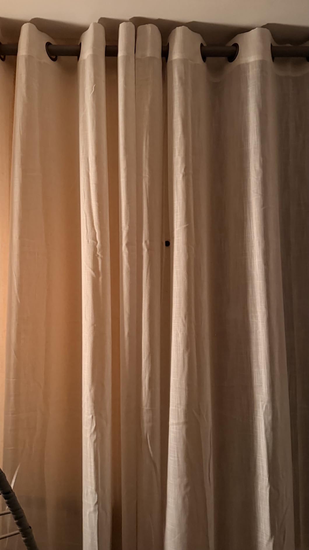 Topfinel Leinen Vorhänge 140x240 Beige 2er Set halbtransparent