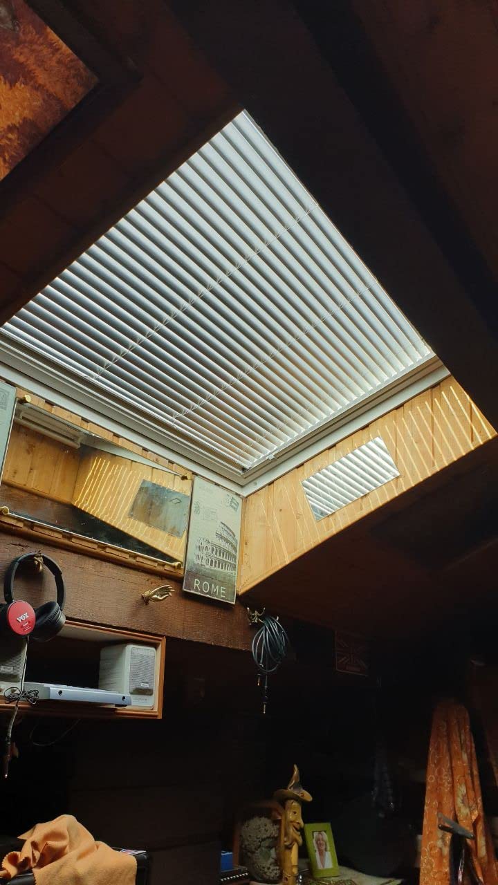 Velux Jalousie CK02 Weiß Dachfenster-Jalousie graue Schiene