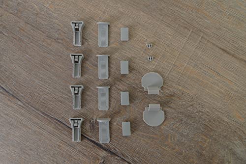 K-HOME Zubehör Plissee Klemmfix Silver Reparatur-Set