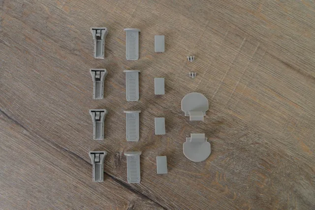K-HOME Zubehör Plissee Klemmfix Silver Reparatur-Set