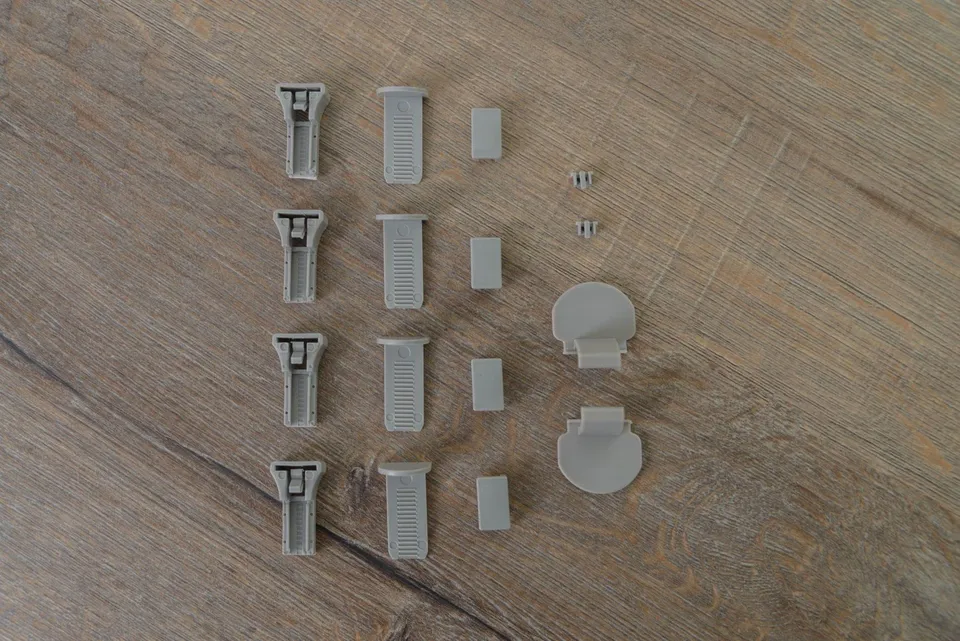 K-HOME Zubehör Plissee Klemmfix Silver Reparatur-Set