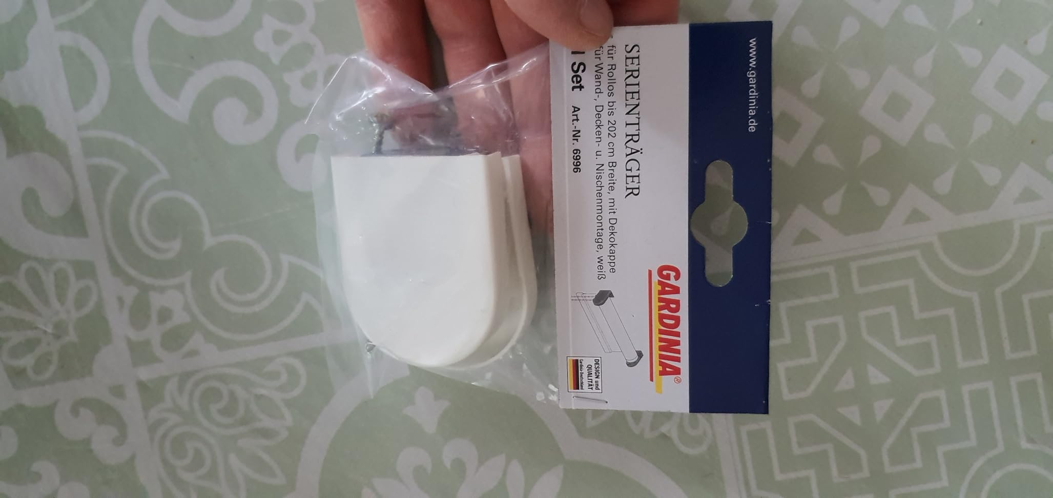 GARDINIA EASYFIX Rolloträger Weiß bis 202 cm