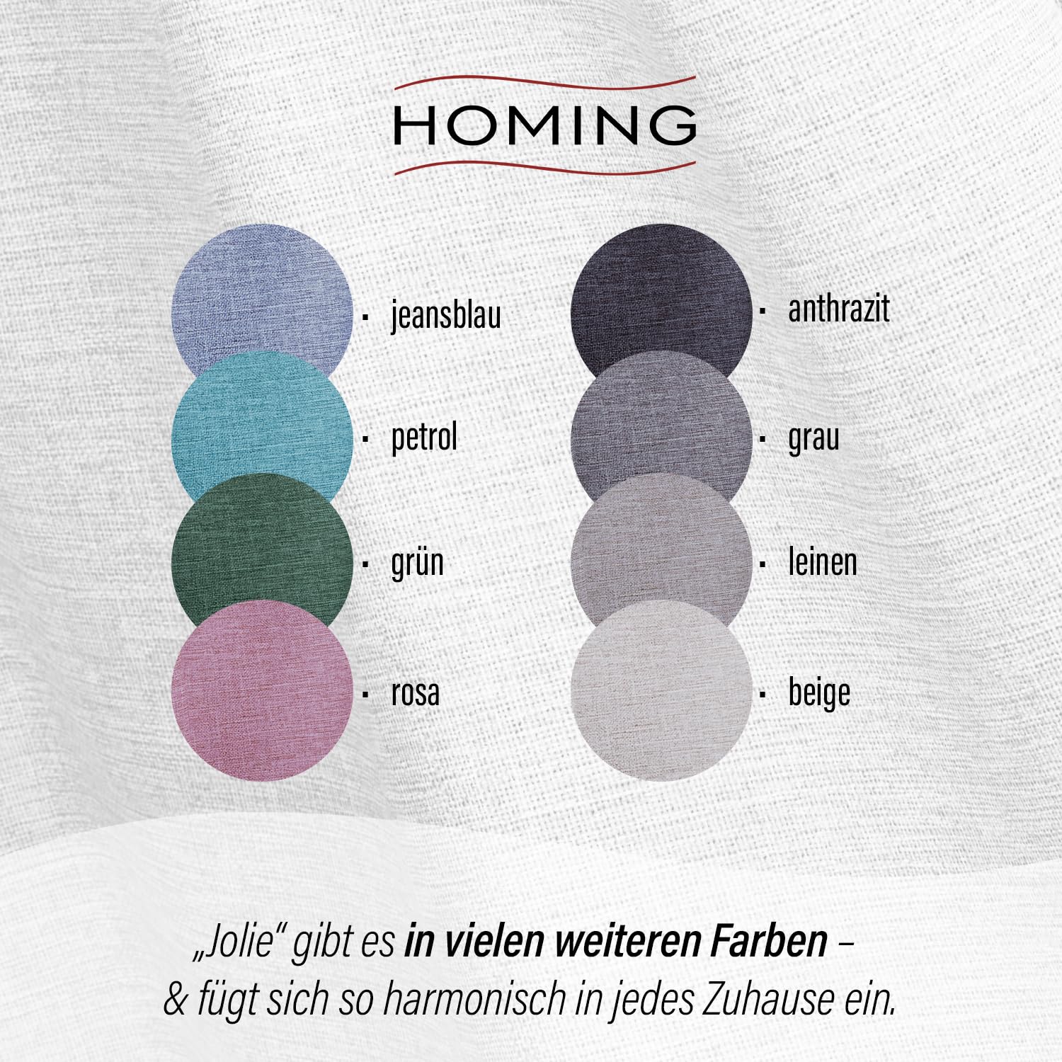 Homing Vorhang Jolie Verdunkelungsvorhang anthrazit 135x245