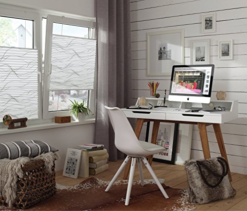 Gardinia EASYFIX Katy Wave Plissee 80x130 cm Weiß blickdicht