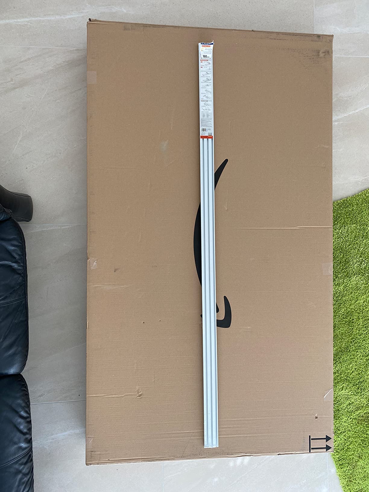Gardinia Solid Flächenvorhangschiene Atlanta Weiß 160 cm