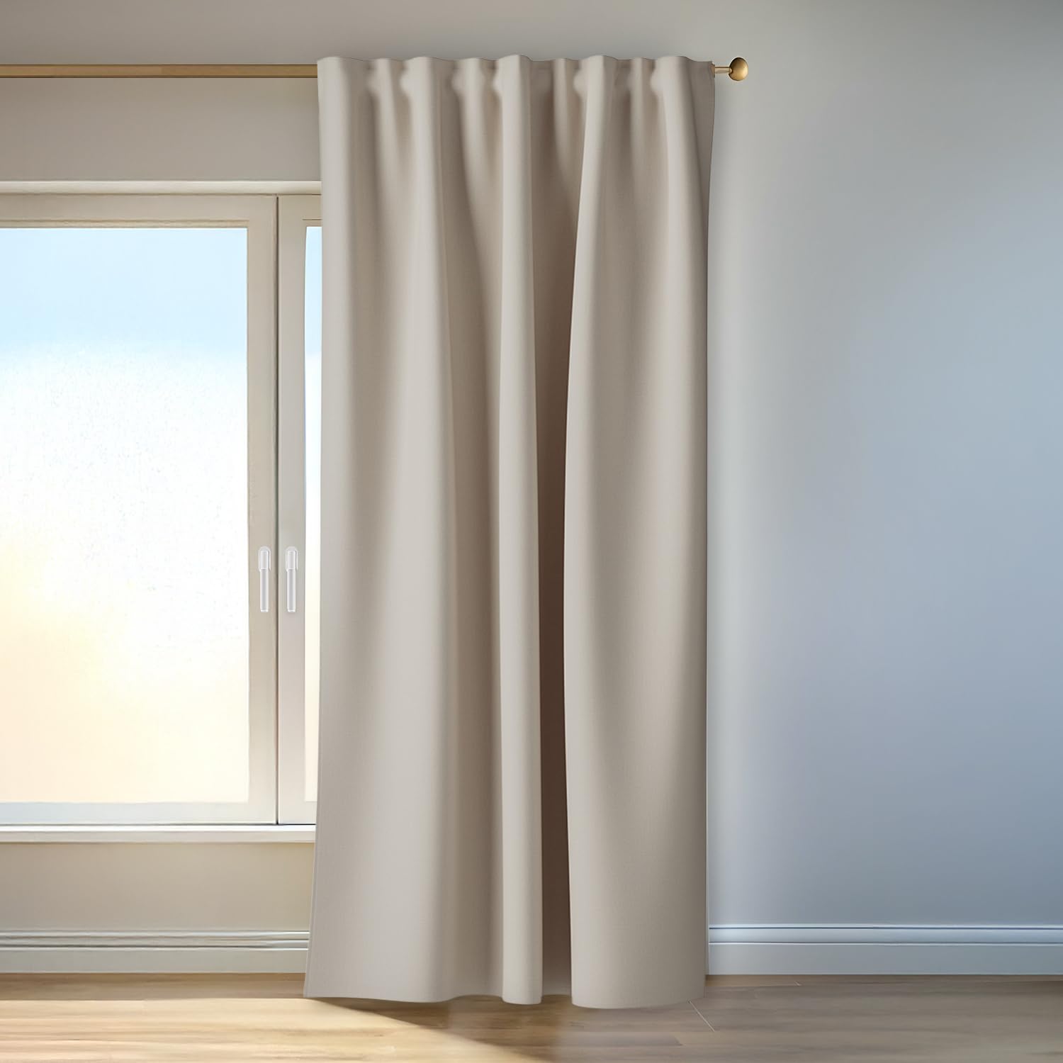 Homing Kalin Vorhang blickdicht Beige 140x245 cm