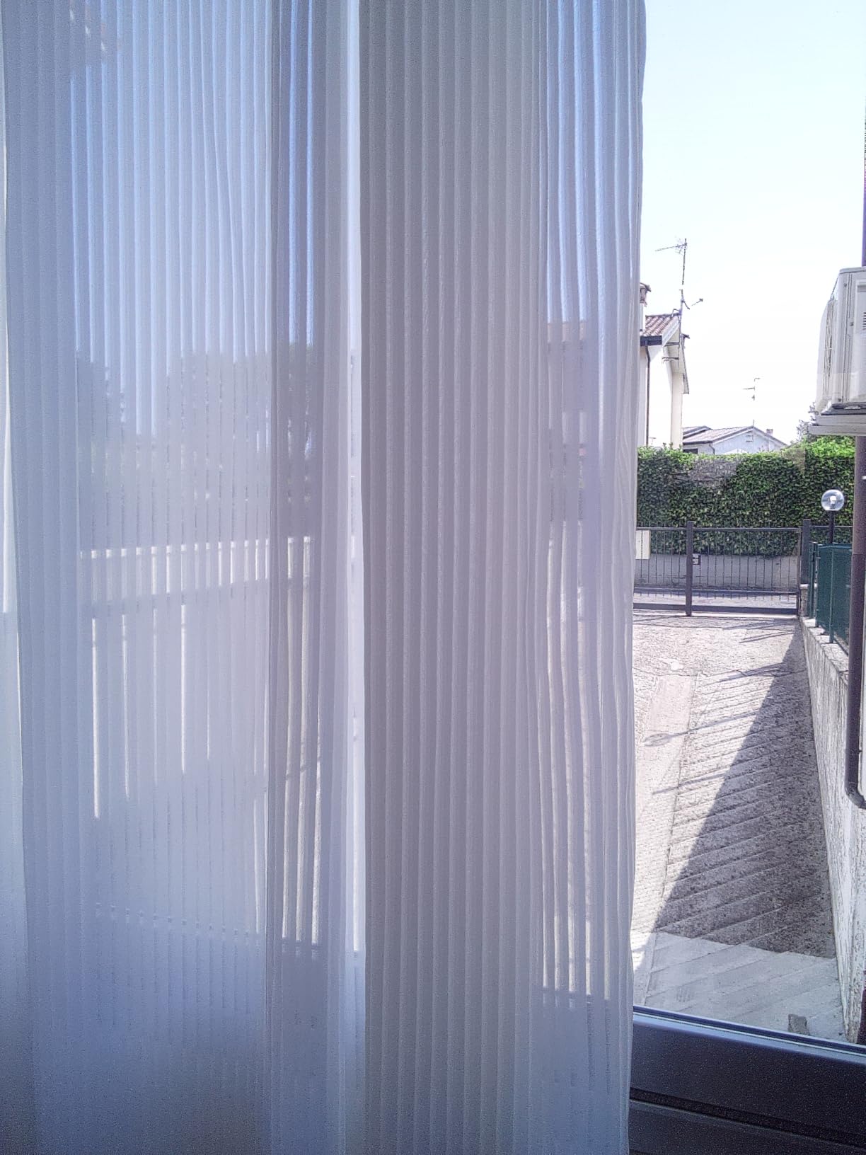 Topfinel Gardinen Ösen Vorhänge Weiß 140x225 cm 2er Pack