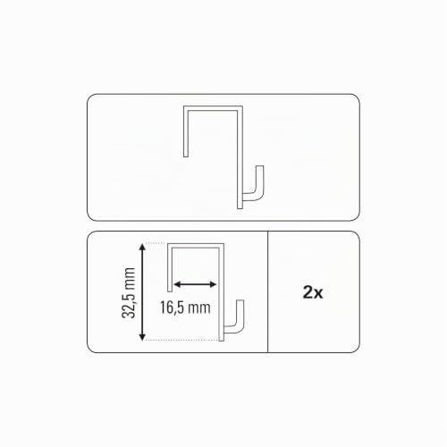 GARDINIA Chicago Dekohaken Transparent 2er ohne Bohren
