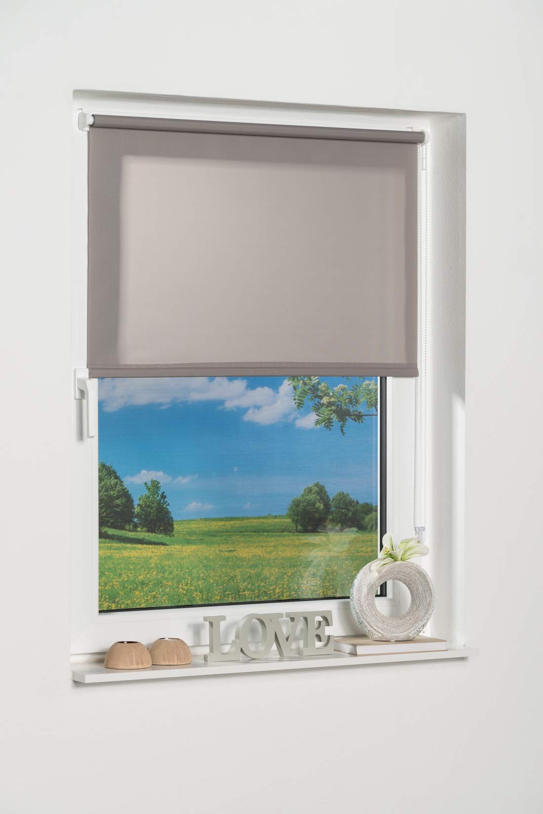 K-Home Minirollo Klemmfix 40x150 cm Weiß Tageslicht