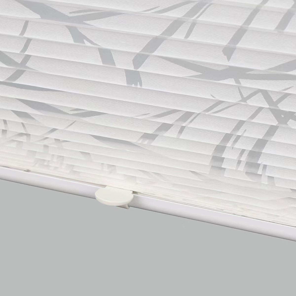 K-Home Plissee Klemmfix 65x210 cm Weiß Streifen Ausbrenner