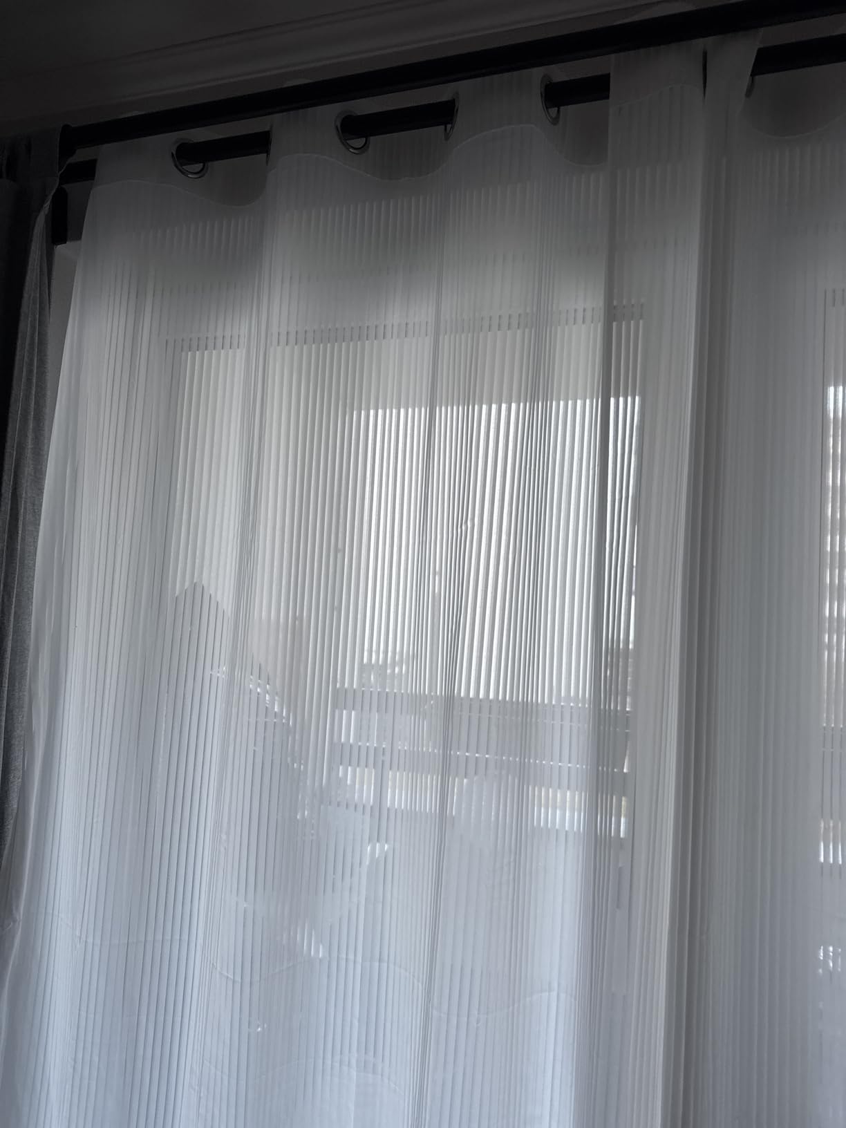 Topfinel Gardinen Ösen Vorhänge Weiß 140x225 cm 2er Pack