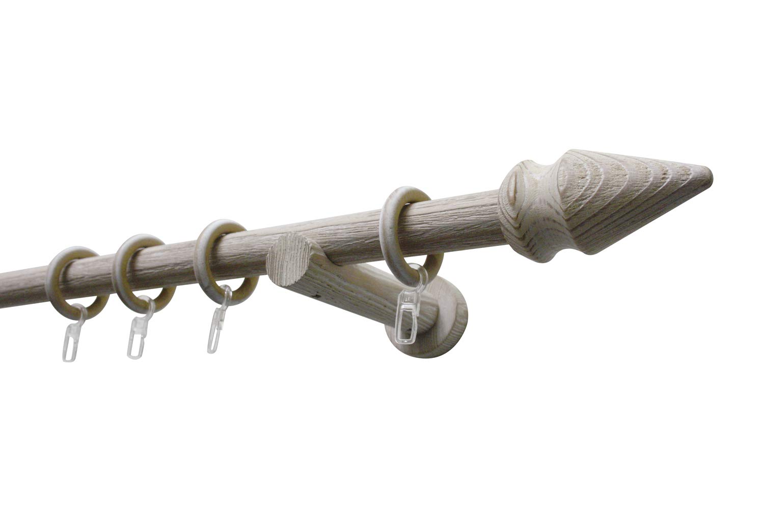 GARDINIA Country Gardinenstange Holz 160cm Castel-Eiche