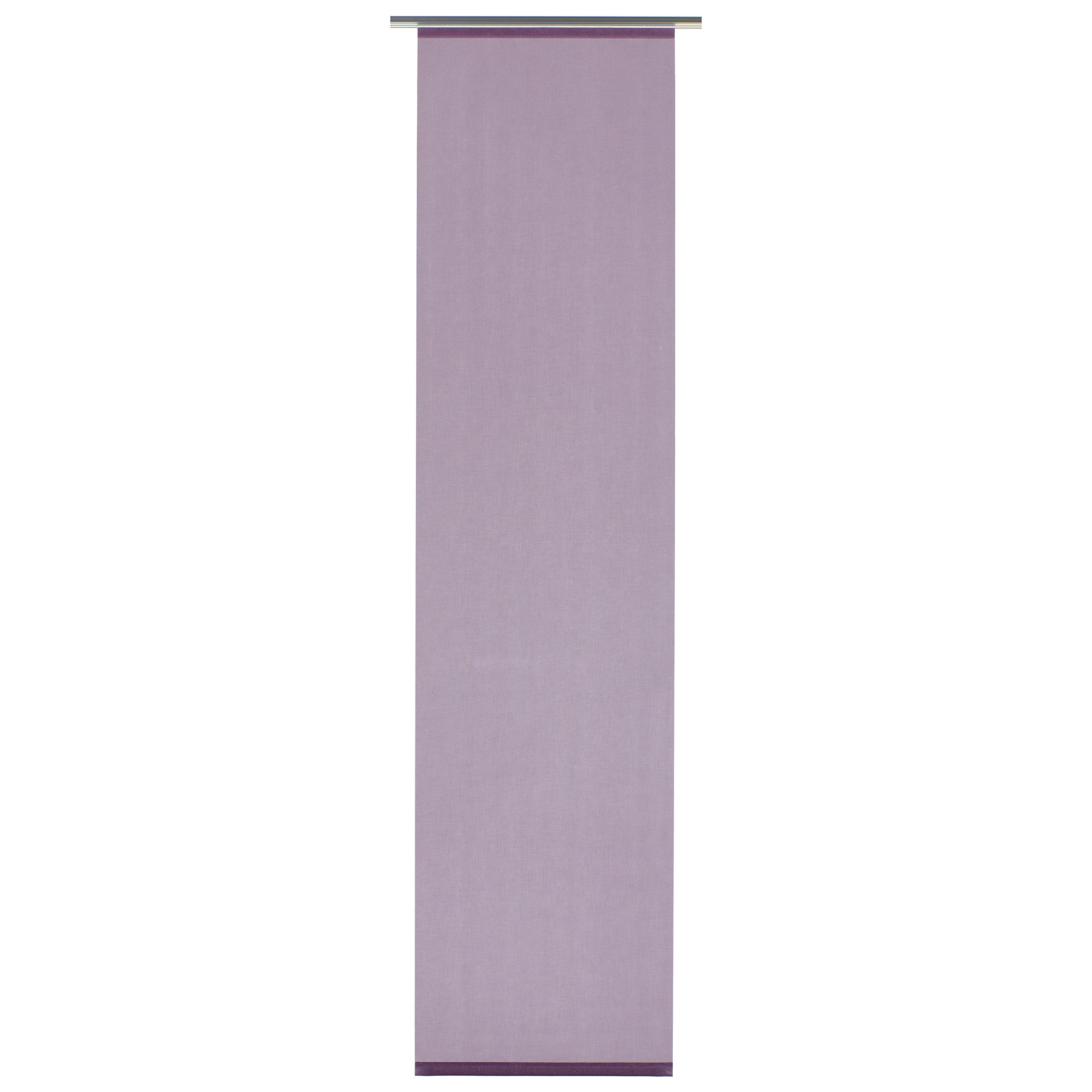 GARDINIA Solid Flächenvorhang 60x245 Curling Weiß-Grau