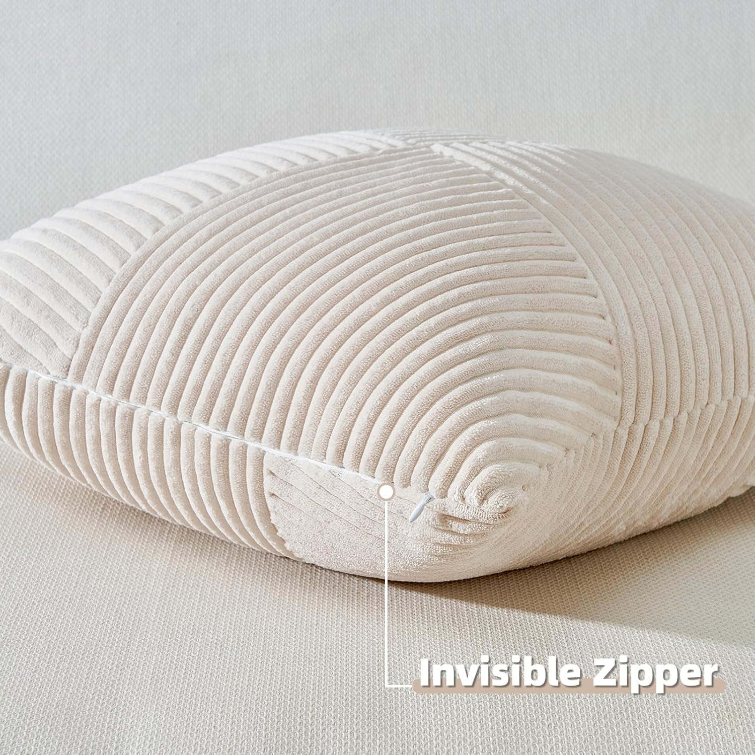 Topfinel Kissenbezüge Windmühle Creme 40x40 cm 2er Set