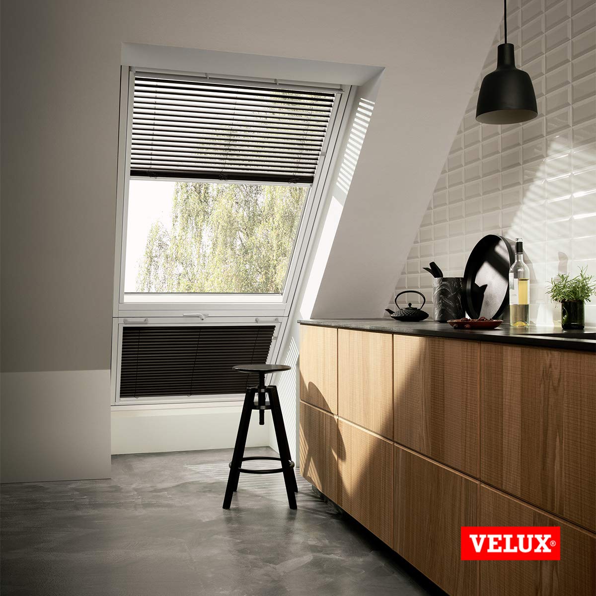 VELUX Jalousien C02 Jalousie Sand Strukturiert Weiß
