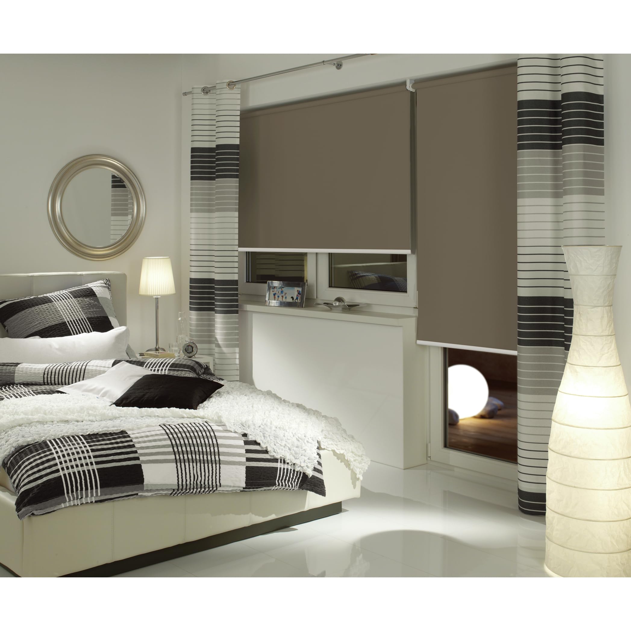 Gardinia Seitenzug-Rollo 92x180 cm Mocca lichtundurchlässig