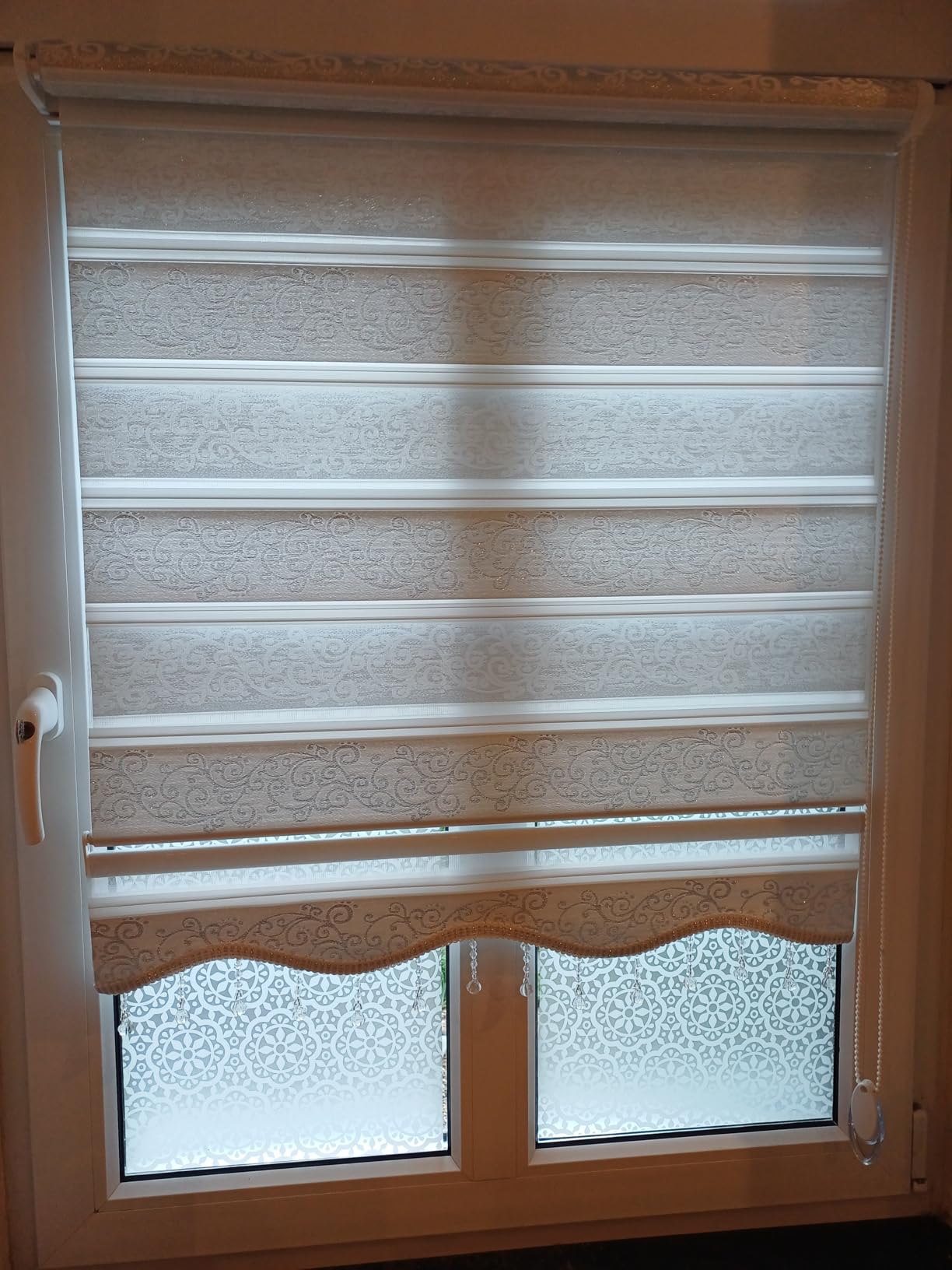 Brillant Doppelrollo Klemmfix 90x200 Schwarz-Silber blickdicht