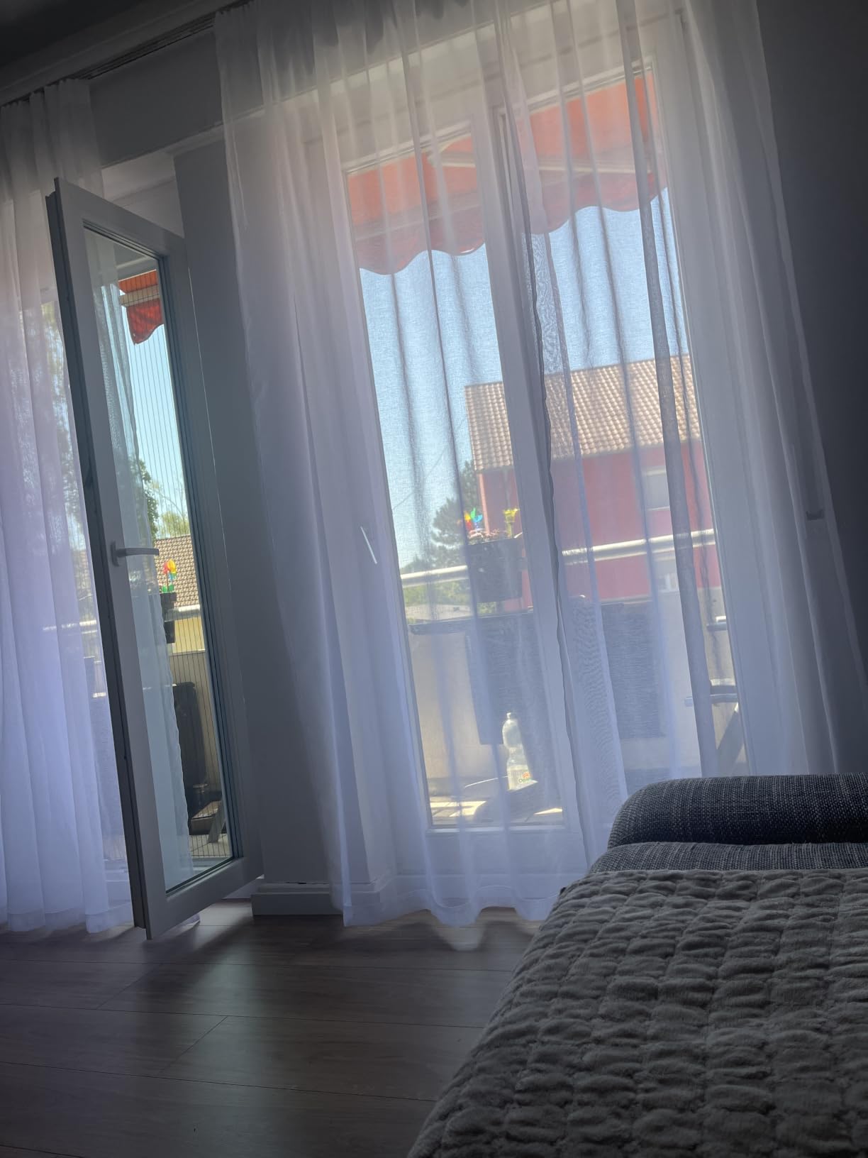 Topfinel Gardinen Vorhänge Voile Weiß 140x245 cm 2er Set