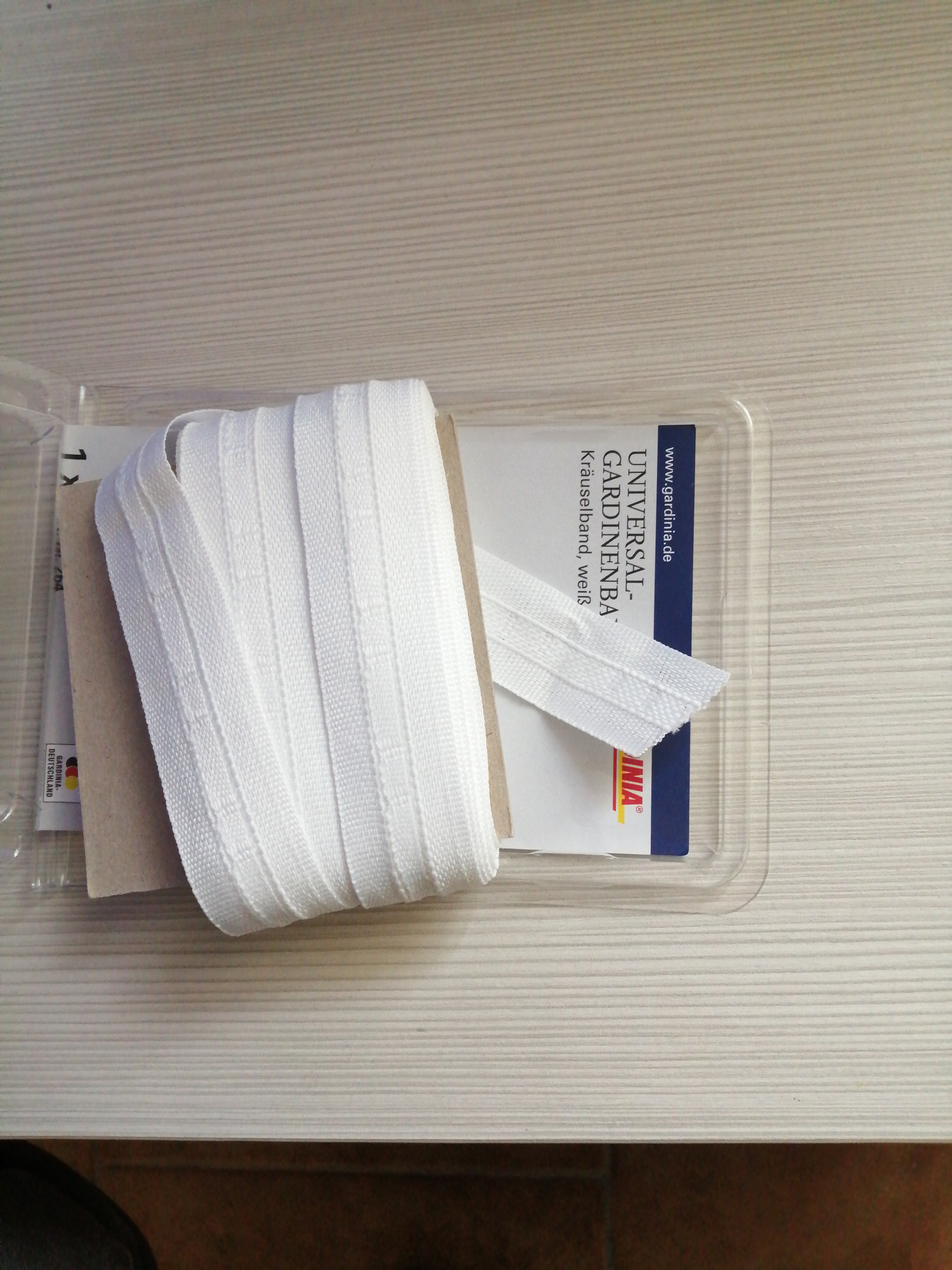 GARDINIA Chicago Gardinenband weiß 22mm x 10m Polyester