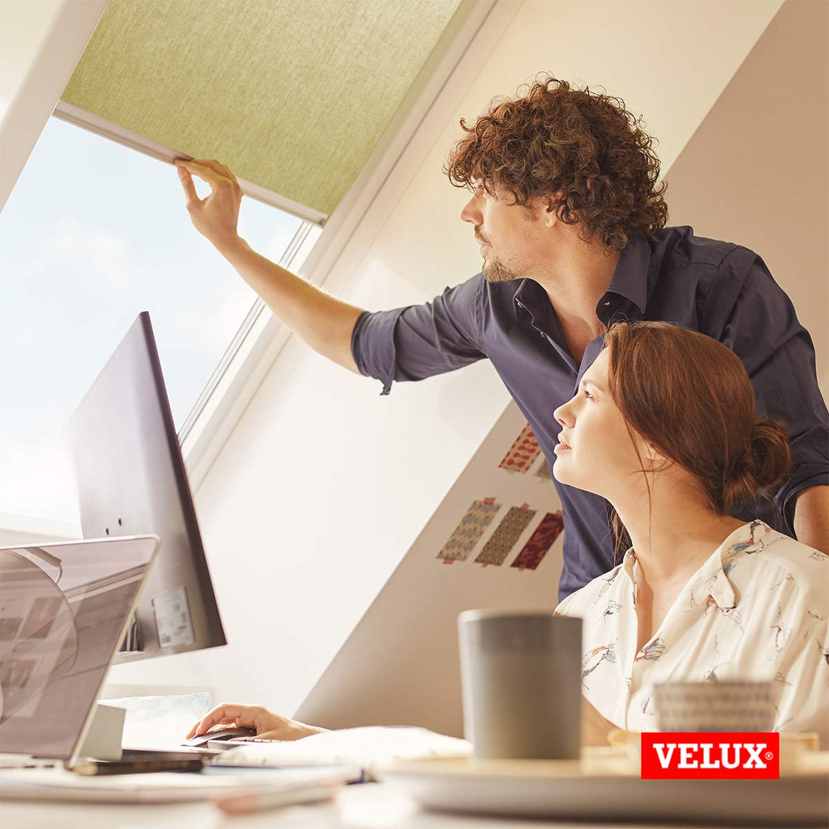 VELUX RFL C04 Sichtschutzrollo Weiß lichtdurchlässig