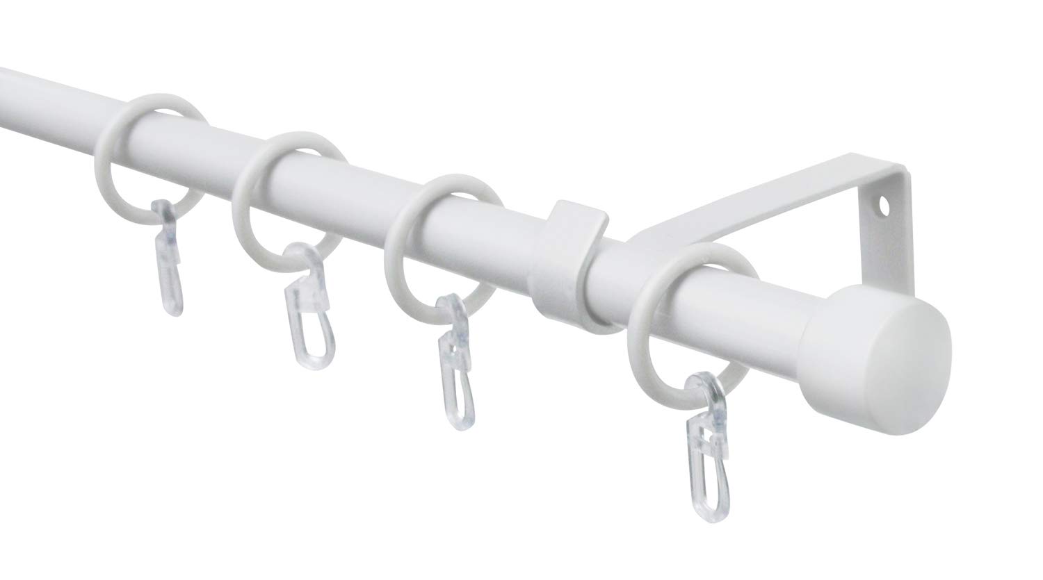 Gardinia Industrial Home Gardinenstange Cap Schwarz 130-240 cm