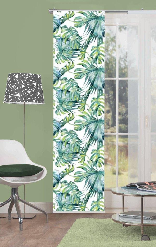 Home Fashion Schiebegardine Jungle Schiebevorhang 245x60 grün blickdicht