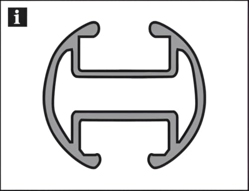 Gardinia Chicago Schienenverbinder 20 mm Aluminium Metall