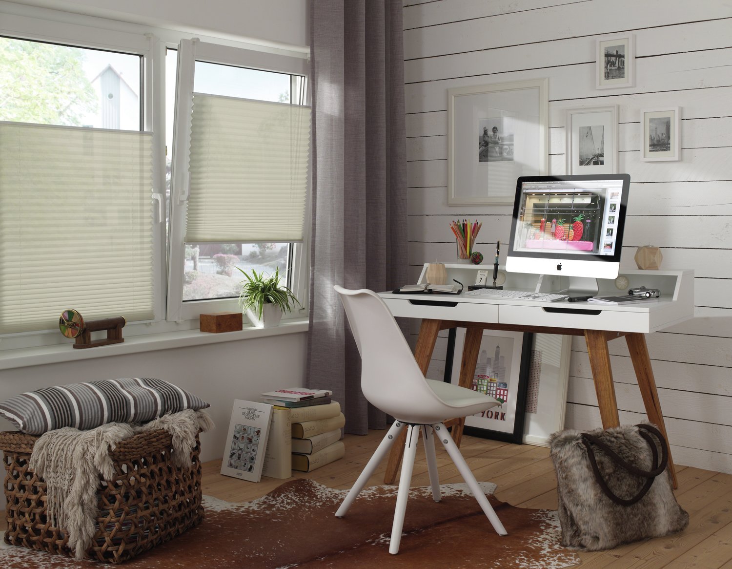 Gardinia EASYFIX Plissee Cara Beige 80x130 cm blickdicht