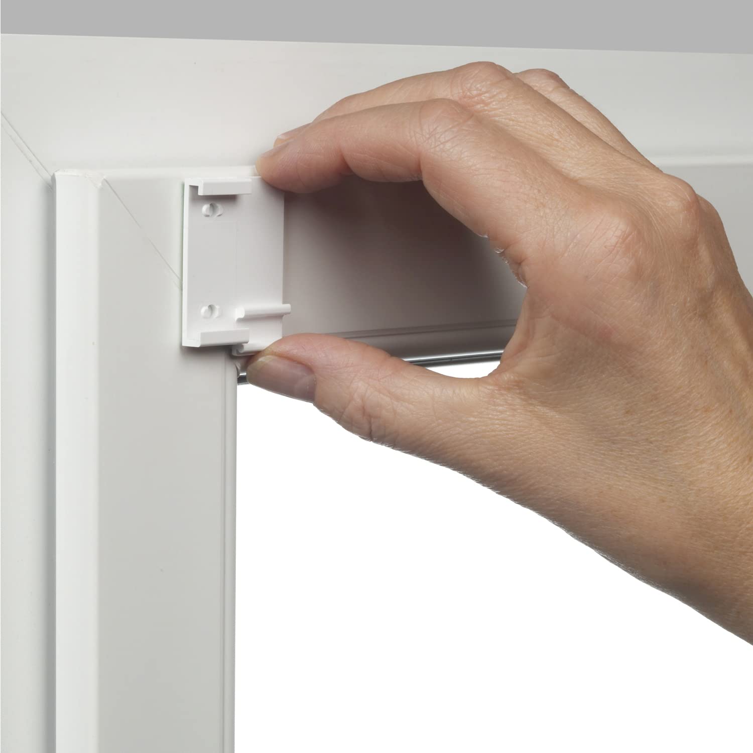Gardinia EASYFIX Shaun Doppelrollo 60x150 cm Hellgrau Streifen