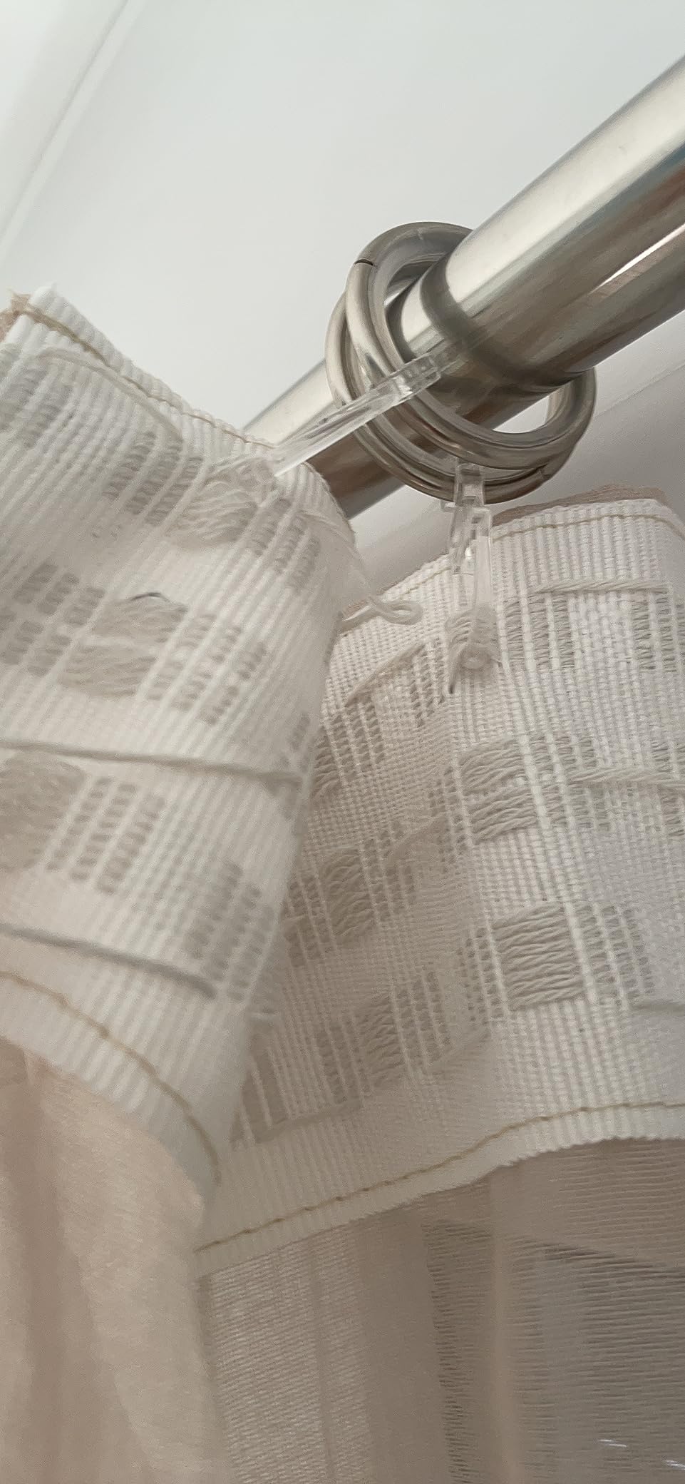 Topfinel Gardinen Vorhänge Voile Weiß 140x245 cm 2er Set