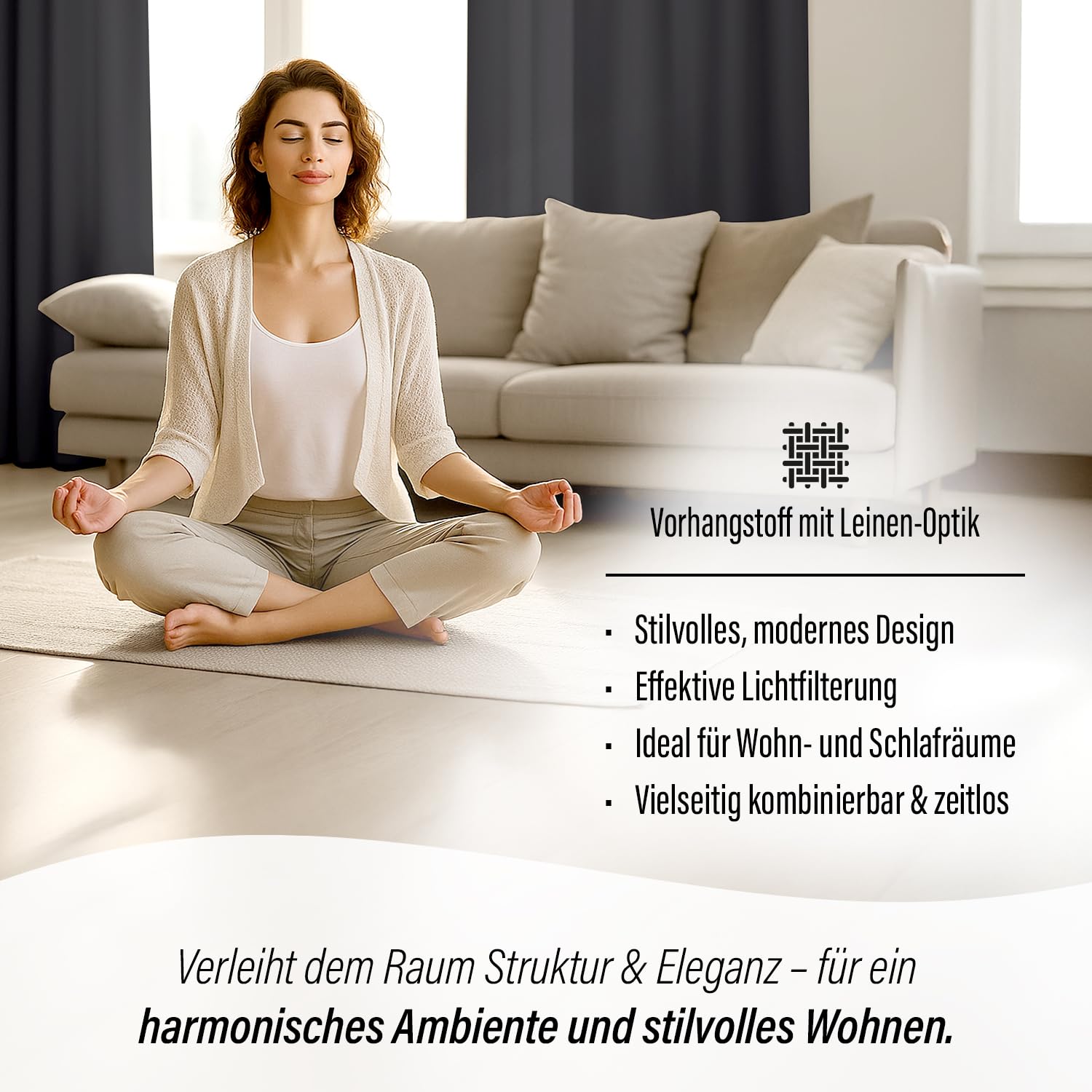 Homing Vorhang Jolie Verdunkelungsvorhang anthrazit 135x245