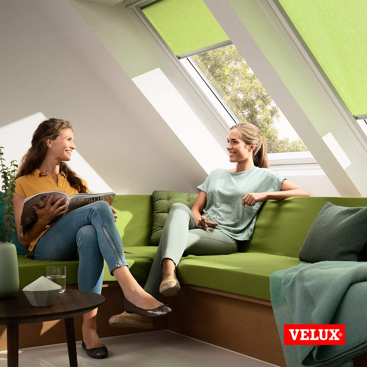 VELUX RFL C04 Sichtschutzrollo Weiß lichtdurchlässig