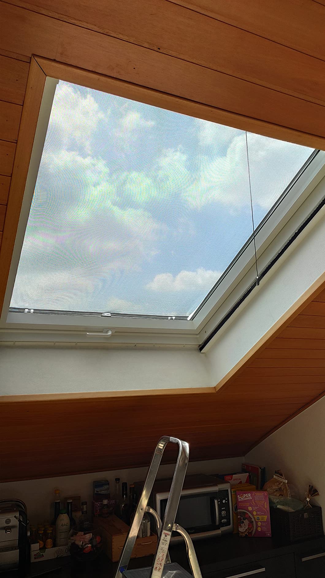 VELUX Hitzeschutz-Markise B37xH98 Schwarz MHL manuell