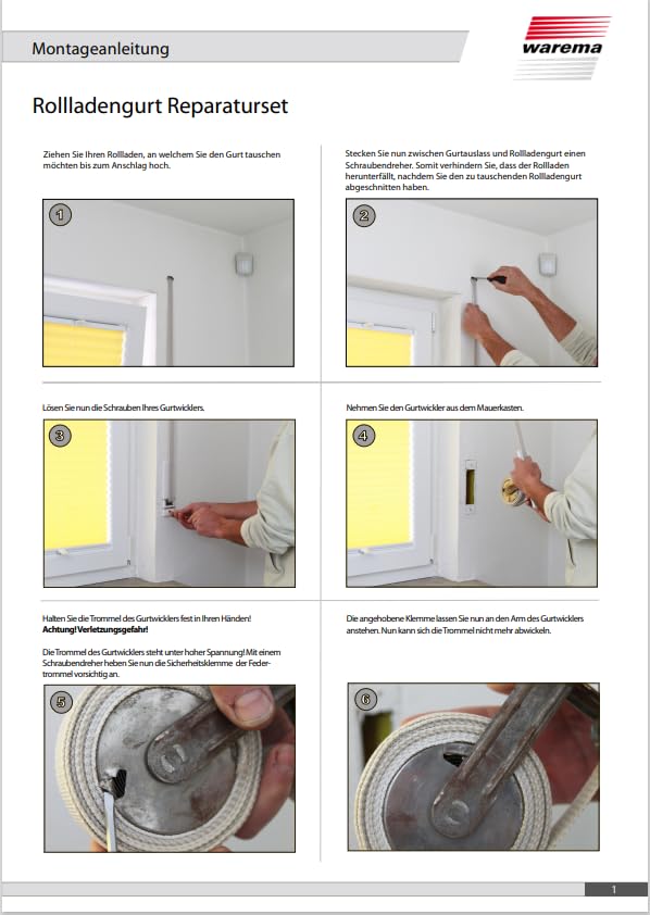 WAREMA Terrea Rollladen-Gurt Reparaturkit 20-24 mm
