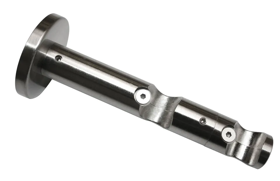 GARDINIA Memphis Doppel-Kombiträger 16 mm Edelstahl-Optik 7,5/5 cm