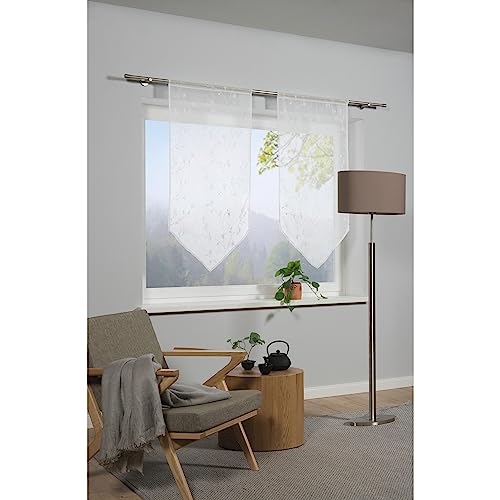 GARDINIA Country Spitzpanneaux Gardine 60x120 weiß Stickerei