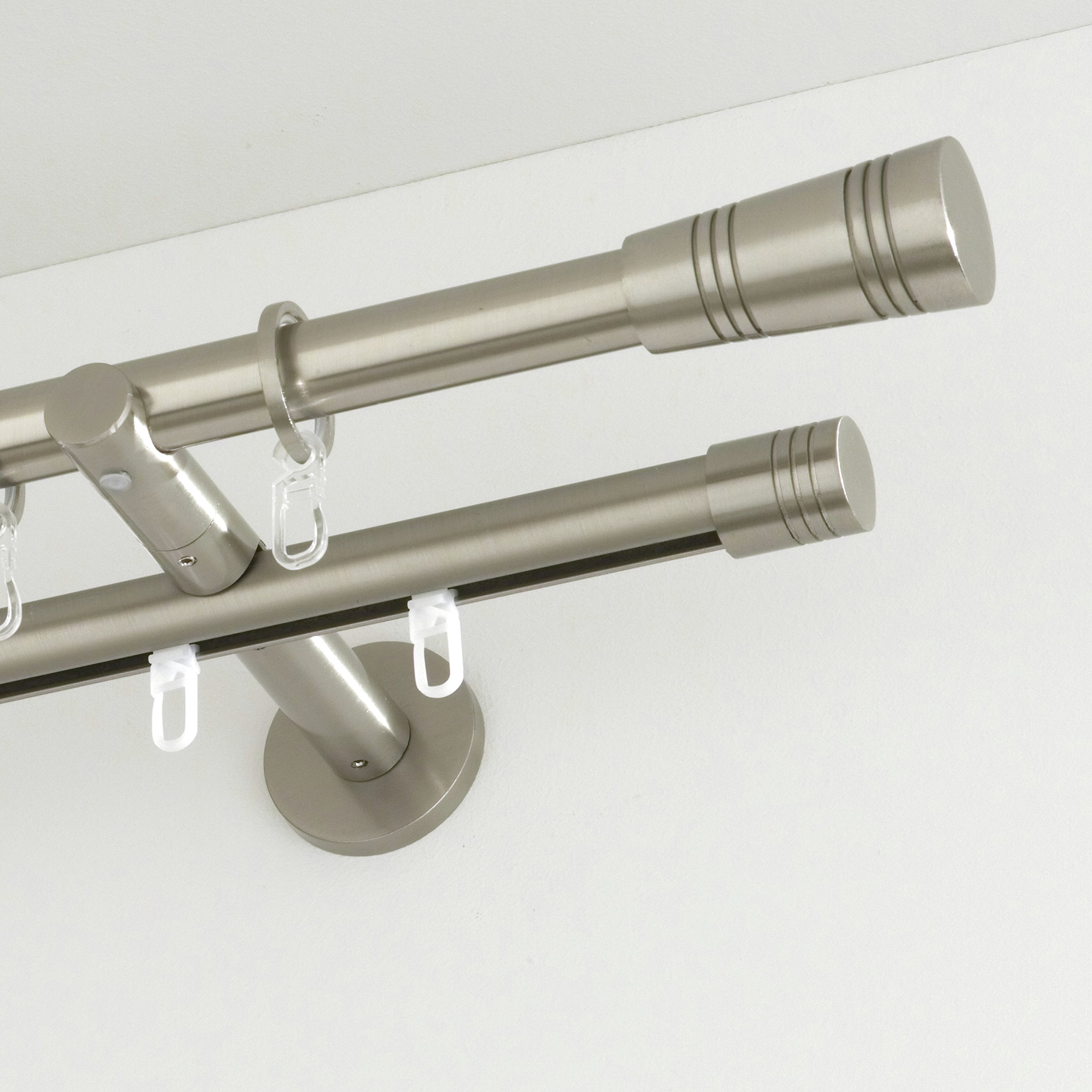 Gardinia Chicago Endknöpfe Zylinder 20 mm Edelstahl-Optik
