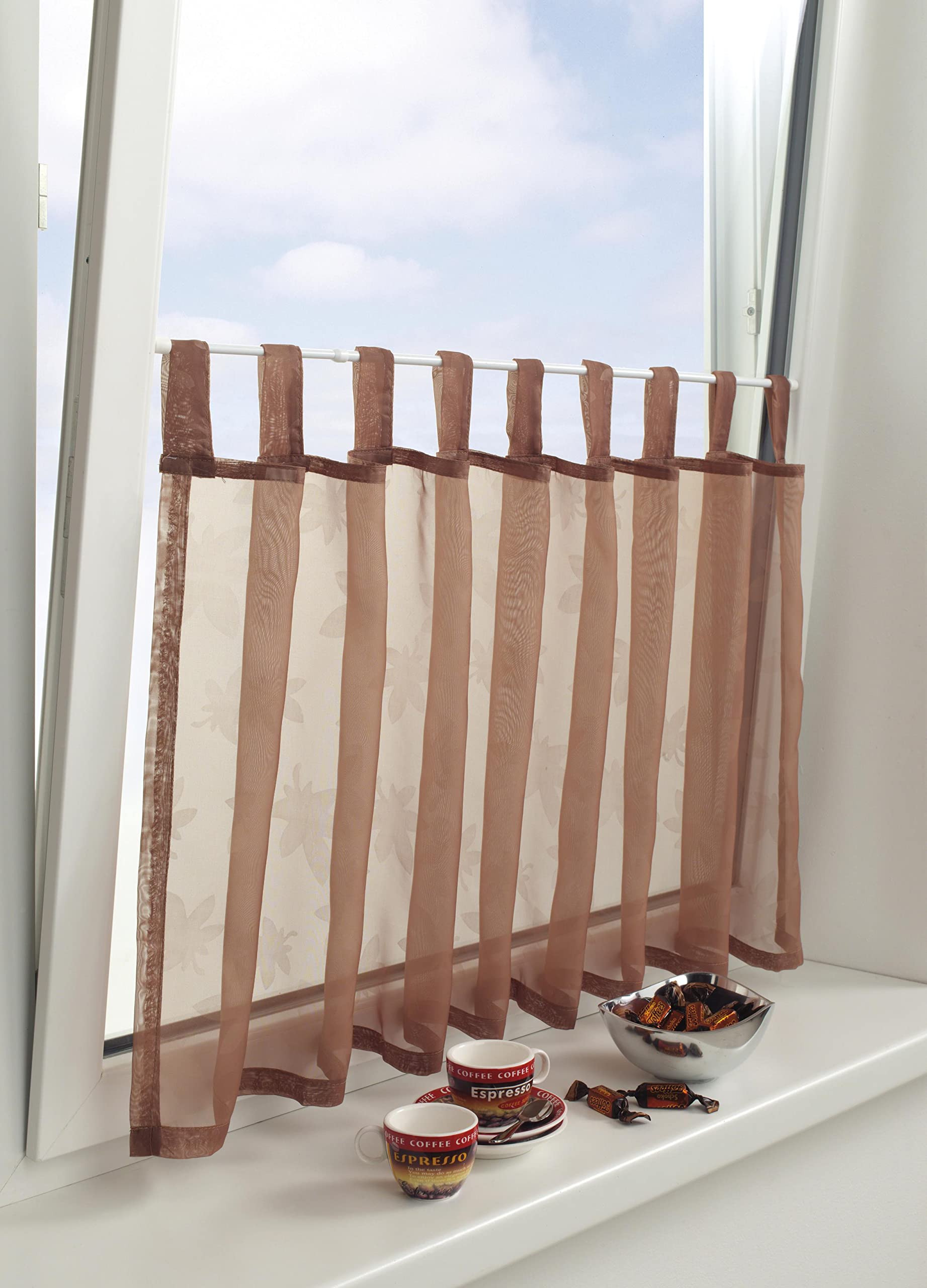 GARDINIA Chicago Klemmstange 45-65 cm Weiß ohne Bohren