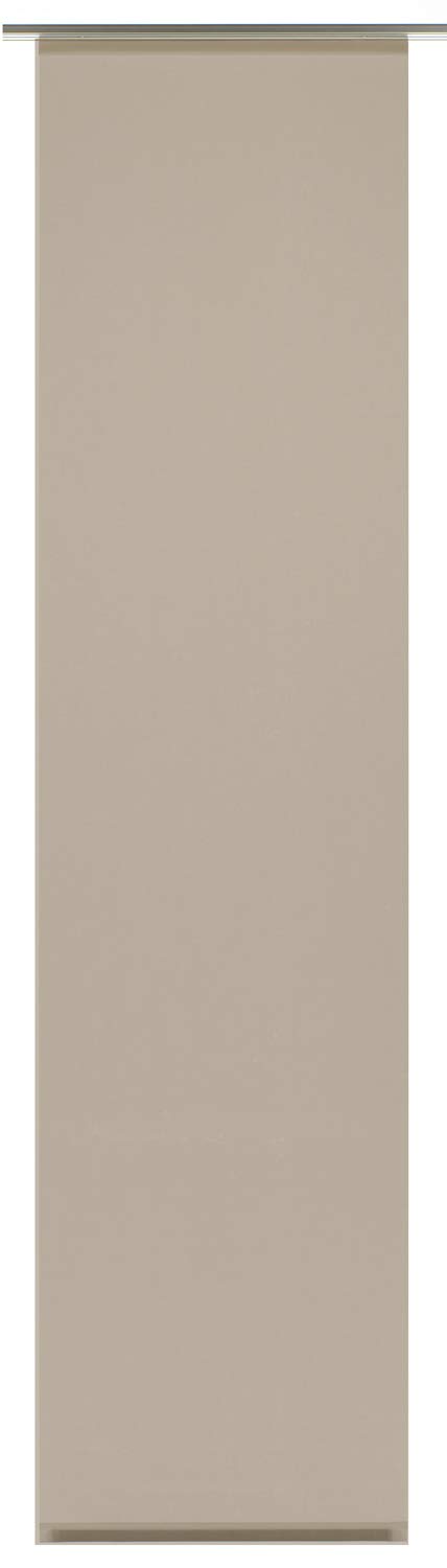 GARDINIA Solid Flächenvorhang 60x245 Curling Weiß-Grau