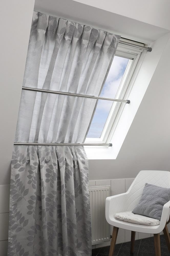 Gardinia Denver Spannstange 80-130 cm Nickel-Optik ohne Bohren